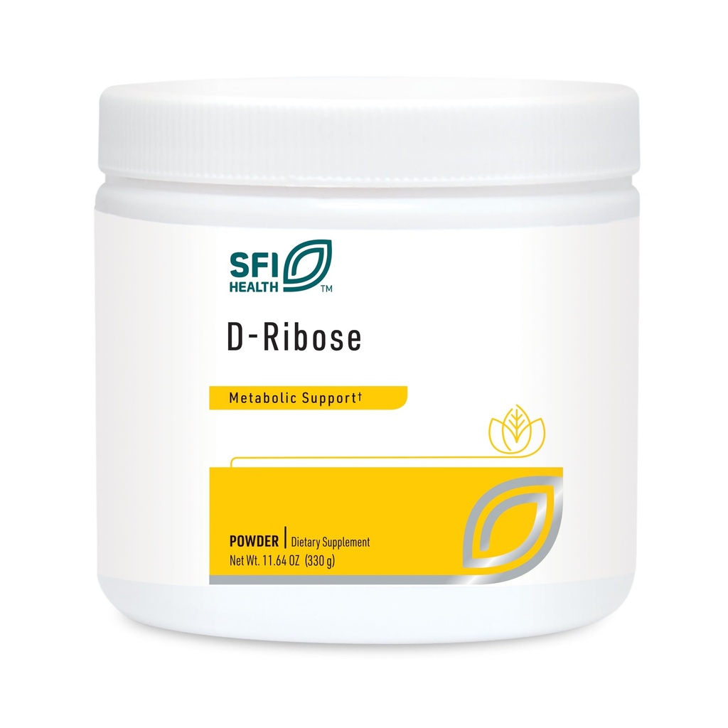 Klaire Labs SFI Health D-Ribose Powder - Energi Metabolisme & Cardiovaskular Dukungan - Suplemen D-Ribose Hipolergenik dengan Alami, Mild Sweet Taste - Mix Ke Air atau Juice (300g / 10.58oz)