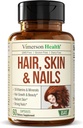 Rambut Biotin, Skin & Nails Vitamin untuk Perempuan & Pria. Suplemen untuk Rambut Kuat, Radiant Skin & Nail Growth. Biotin & Penambahan Terlarang bagi Perempuan. 60 Capsules