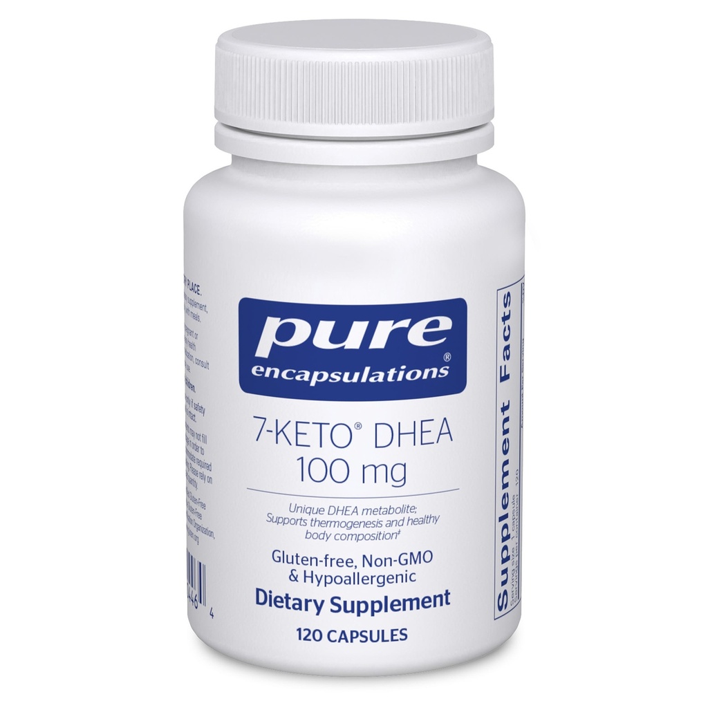 Ensulasi Murni 7- Keto DHEA 100 mg 124; Unique DHEA Metalite Suplemen untuk mendukung Thermogenesis dan Komposisi Tubuh Sehat * = 124; 120 Capsules