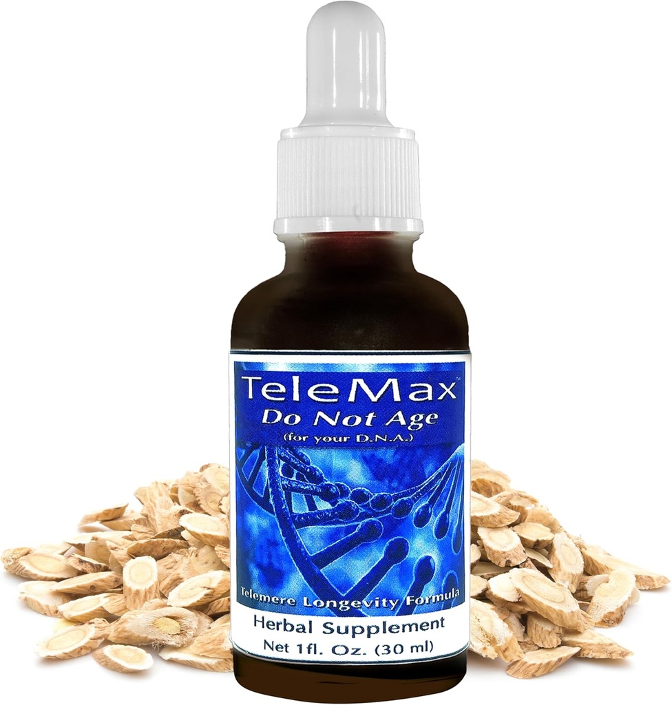 Suplemen Telemere - Herbal Ekstrak Root Astragallus & White Willow Bark untuk Peremajaan dan Vitalitas Muda - Suplemen Herbal untuk Anti Aging 30ml