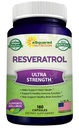 100% Reveratrol Natural - 10000mg Per Serving Max Power (180 Kapsul) Antioksidant Suplemen, Pil Trans- Resveratrol untuk Kesehatan & Murni, Polyphenols