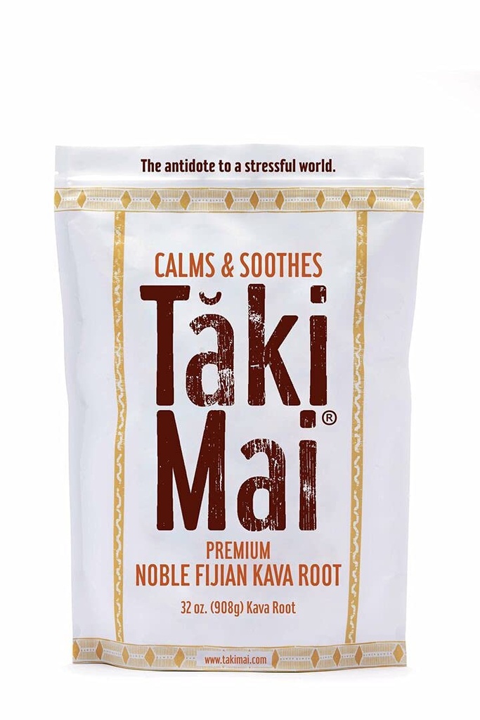 Taki Mai Noble Kava Powder 32oz - Authentic Tradisional Grind, Natural Evening Relaxation, Restful Nights and Calm Rituals, 100% Pure Noble Kava