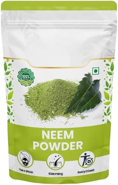 Powder Organik Neem, Pimples Skin Brightening Evens Skin Tone Beauty Food Tingkat Alam Herba-100 gma