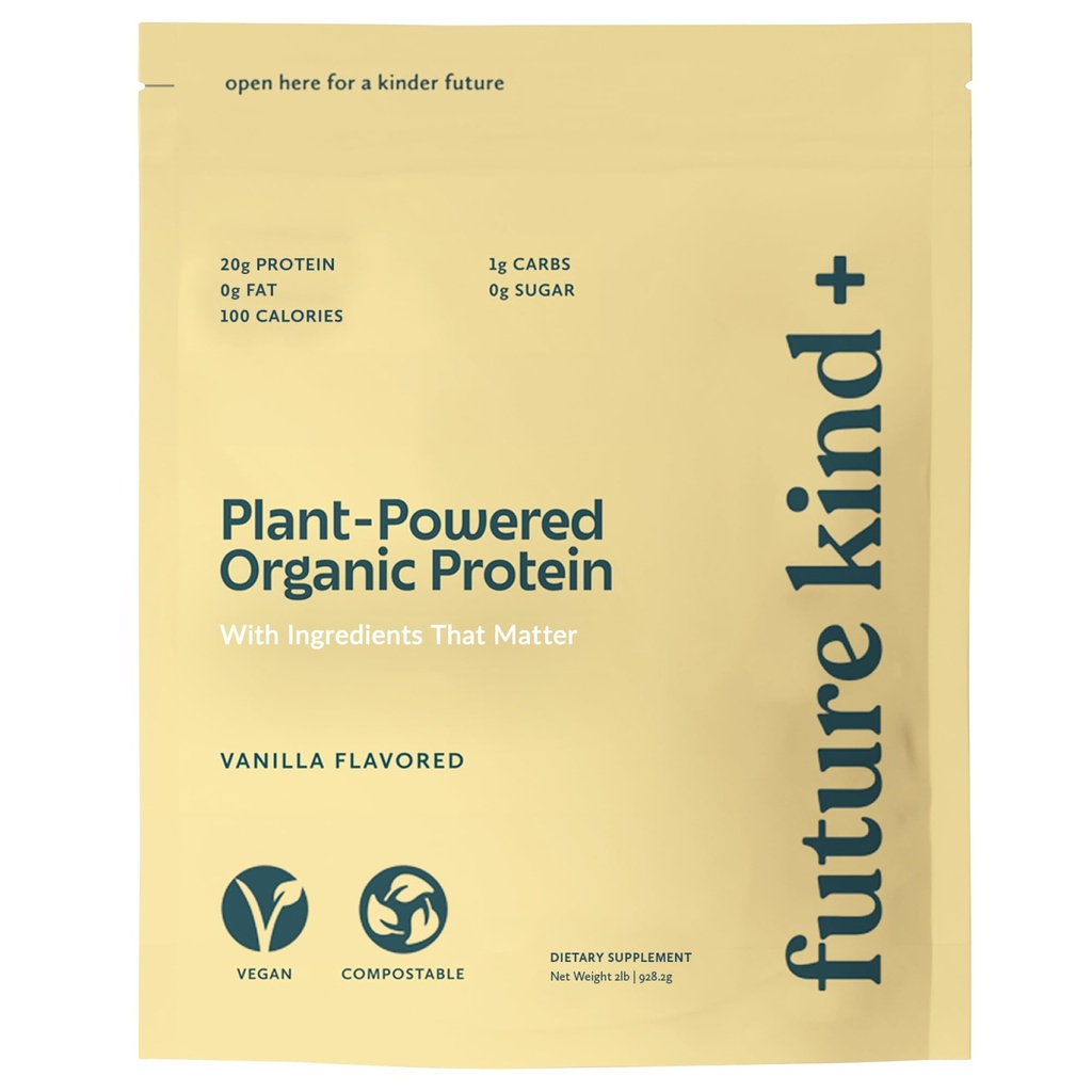 Powder Vegan Jenis Masa Depan, Vanilla, Pea Tanaman Protein untuk Lean Muscle dengan Besi & Fiber, Whey-Free, Sugar- Free, Soy- Free, Non-Dairy (34 pelayan)