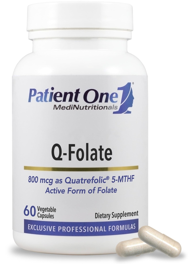 Pasien Satu Q-Folate 800mcg 124; Tambahan untuk Mendukung Energi, dan Otak dan Kesehatan Jantung * 124; dengan Quatrefolic 5-MTHF FOLT 124; 60 Capsules