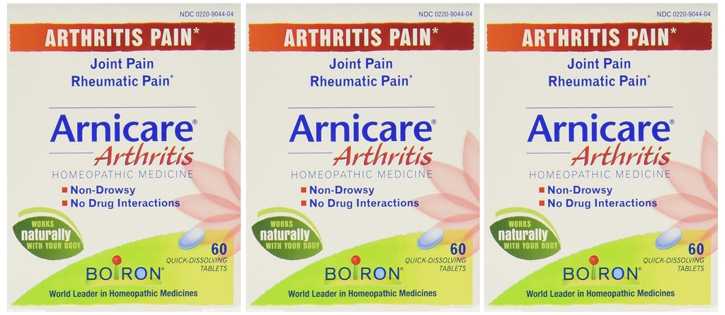 Boiron Arnicare Arthritis - 60 tab 60 Count (Paket 3)