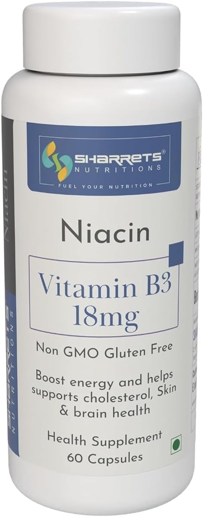 Tambahan Vitamin B3 Niasin Generik -60 Capsules Energy Boost.