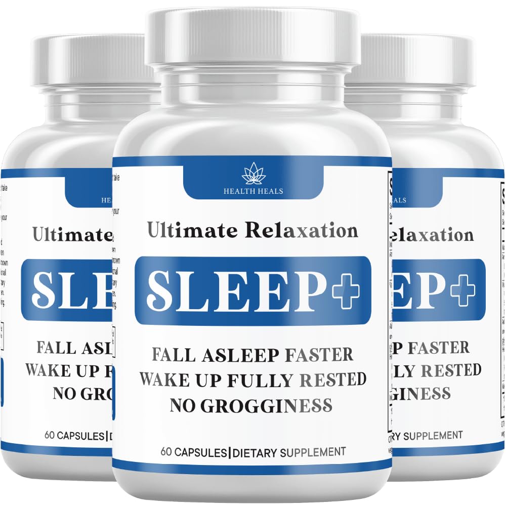 Relaxation Sleep Aid, Natural Non- Habit Forming, Sleep Suplemen Pengembangan untuk Dukungan bagi Longer & Better Sleep, Chamomile, Magnesium, Meltonin, Ashwagandha, GABA, Drug-Free (180 Count)