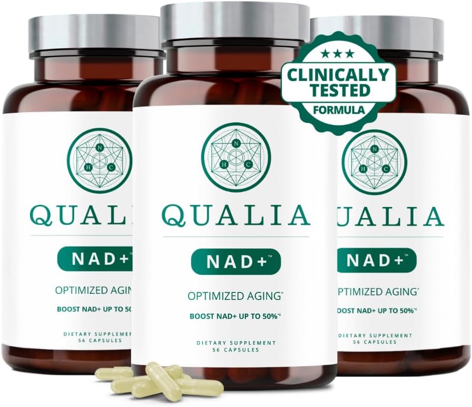 Qualia NAD Tambahan - secara klinis Proven ke Boost NAD + hingga 67%. Optimined Aging, Energy, Focus.