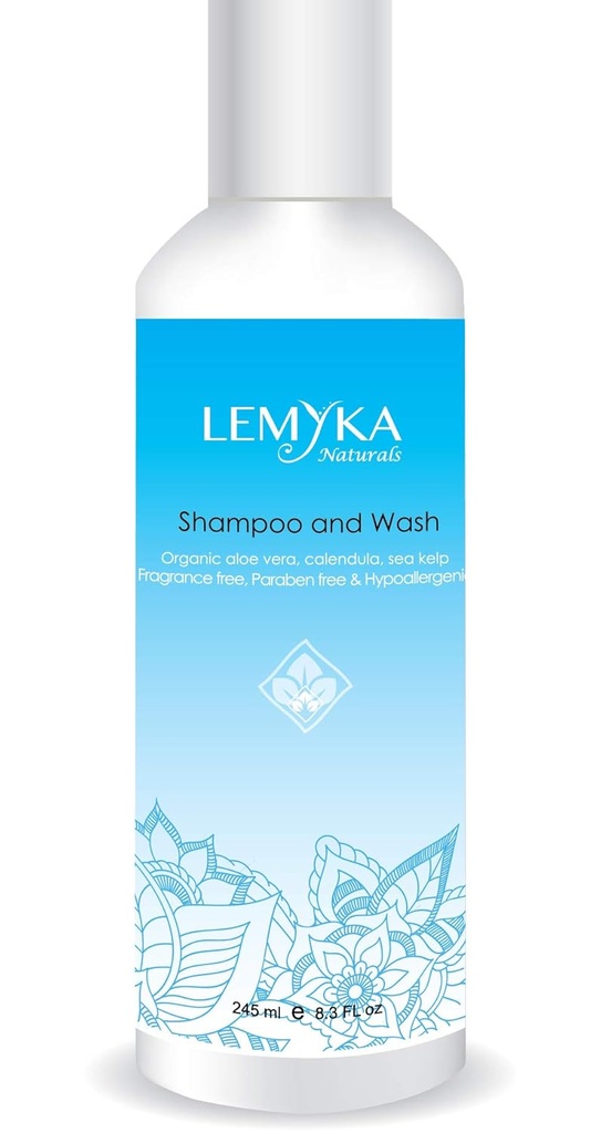 Eczema Shampo, Wash Redness Face, untuk kulit kecoa, kulit kepala, tutup cradle, ketombe, kulit sensitif, hipolergenik, bebas sulfate- bebas, fragrance - bebas, 8.3oz