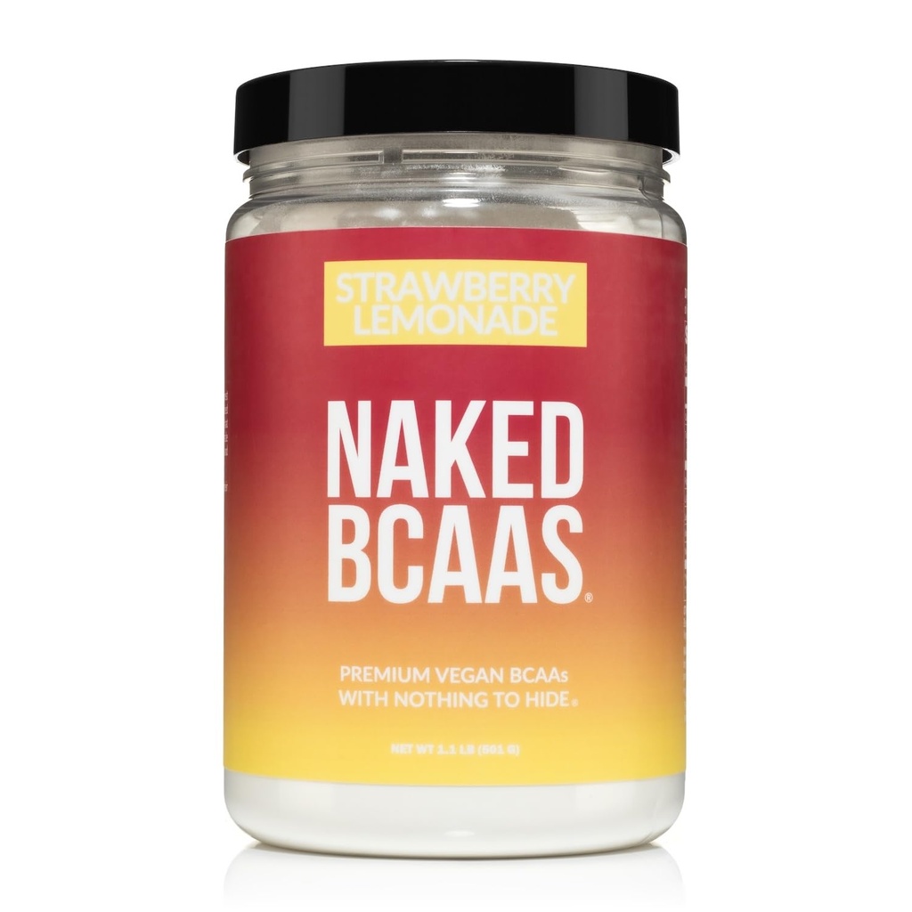 NAYWYD Strawberry BCAAs Amino Acids Powder, 100% Pure 2: 1: 1 Formula, Vegan Branched Chain Amino Acids, Instantized All Natural BCAA Powder Suplemen - 501 Grams, 34