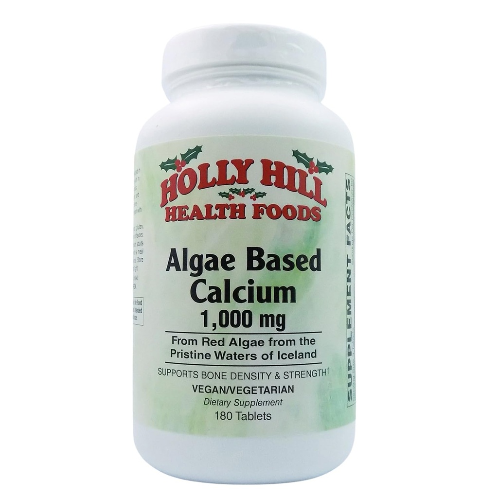 Holly Hill Health Foods Algae Based Calcium 1.000 mg, 180 Tablet