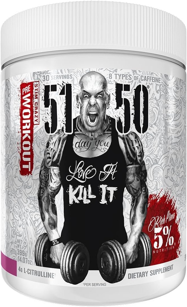 Rich Piana 5% Nutrition 5150 High Sistim Pre-Workout Powder 124; Extreme Energy, Pumps & durance 14; 400 mg Caffeine, Citruline, Beta Alanine, N-Acetyl L-Tyrosine 14; 30 Srvgs (Wildberry)