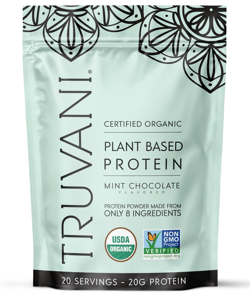 Truvani Vegan Pea Protein Powder 124; 20g Plant Organik - berbasis Protein 124; Keto 124; Gluten & Dairy Free 124; Low Carb 124; No Ditambahkan Sugar 124; Mint Chocolate 124; 20 cuppings = 1244;