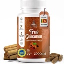 Ceylon Cinsules murni, 2.000mg, Dua Bulan Tambahan 124; Dibuat di Sri Lanka 124; Non-GMO, Gluten- Free, Cinnamomum sejati dari Sri Lanka, 100% Cinnamon Murni (NOT Mix with Cassia).