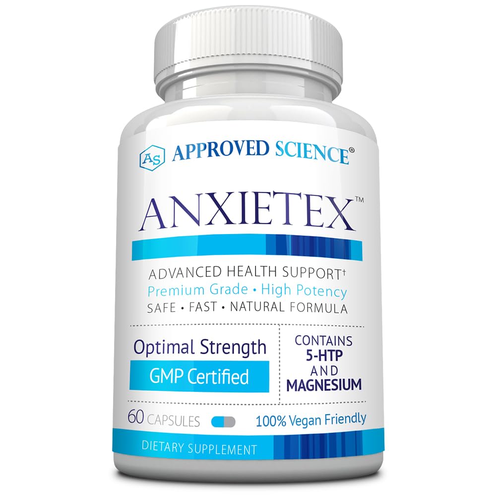 Disetujui Anxietex Sains - Tenang dan Relaxation - L-Theanine dan Magnesium - 60 Capsules - Vegan Friendly - 3 Bulan Supply