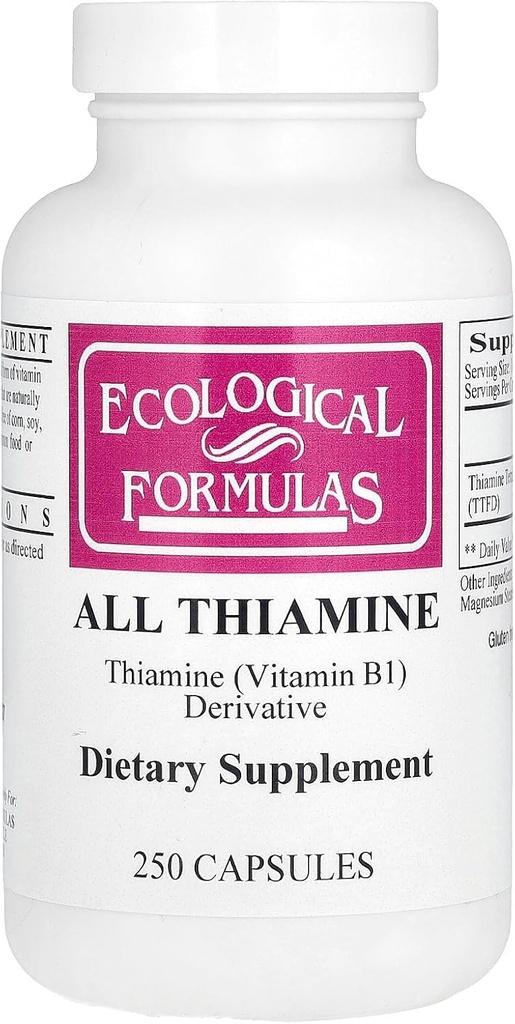 Formula Ekologi Semua Thiamine, 250 Capsules