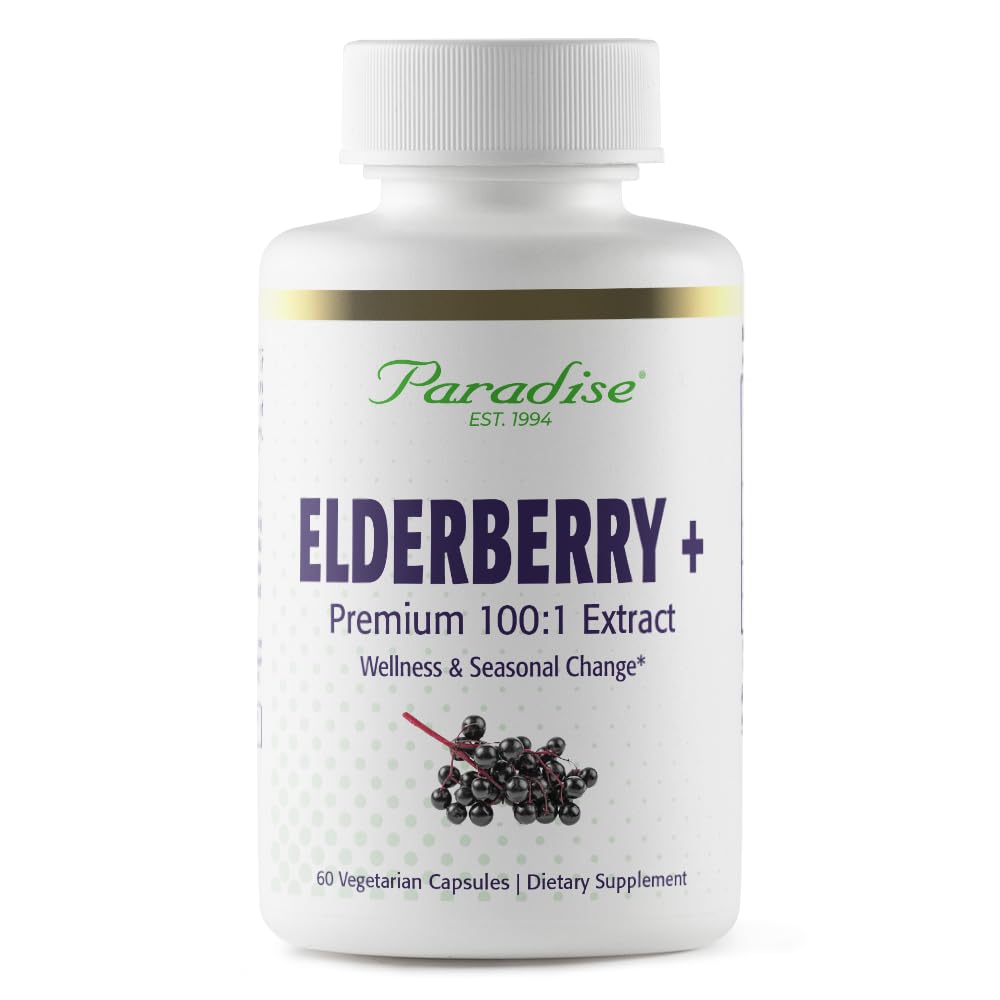 Surga Herbs Elderberry dengan Ekstrak Zinc, Mendukung Pertahanan Alam Tubuh, Super Mampu, Ultra Pure, Vegan, Non GMO, Gluten Bebas, 60 Vegetarian Capsules
