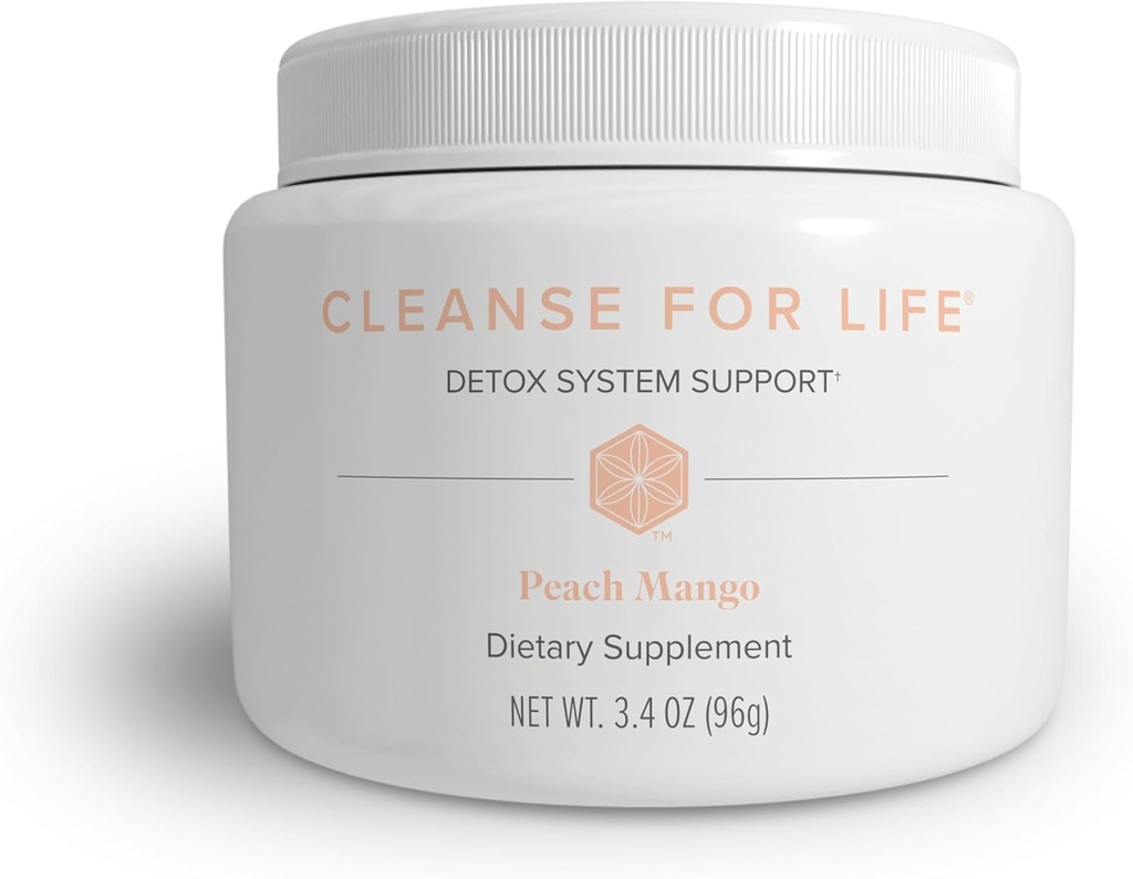 Isagenix Cleanse for Life - Powder Supplemen untuk minuman Cleanse dengan No Laxatives atau Diuretics - Dukung Metabolisme dengan Vitamin B12 & Niasin -Peach Mango -3.4 Oz (16 Oz)