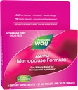 Suplemen Nature 's Way AM / PM Menopause untuk Perempuan, Hot Flash Relief *, Night Sweats *, Refulful Sleep *, Mood Swings *, Formulas Bebas dengan Black Cohosh, Theanine, Valerian, 60 Tablet