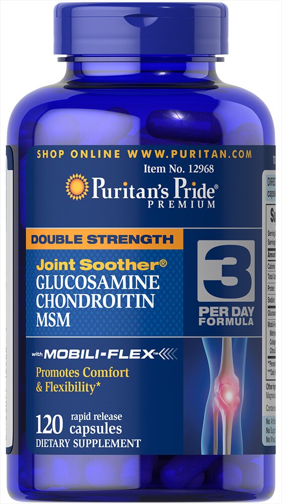 Puritan 's Pride Glucosamine, Chondroitin & MSM-3 Per Day Formula