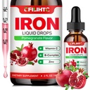 Tambahan Besi Liquid untuk Pria Perempuan & Anak-anak Multivitamin Gentivitamin Drops Iron Drops dengan Folate, Vitamin C, B6, B12, Zinc untuk Anemia, Deficiency Besi, Pembangun Darah, Energi