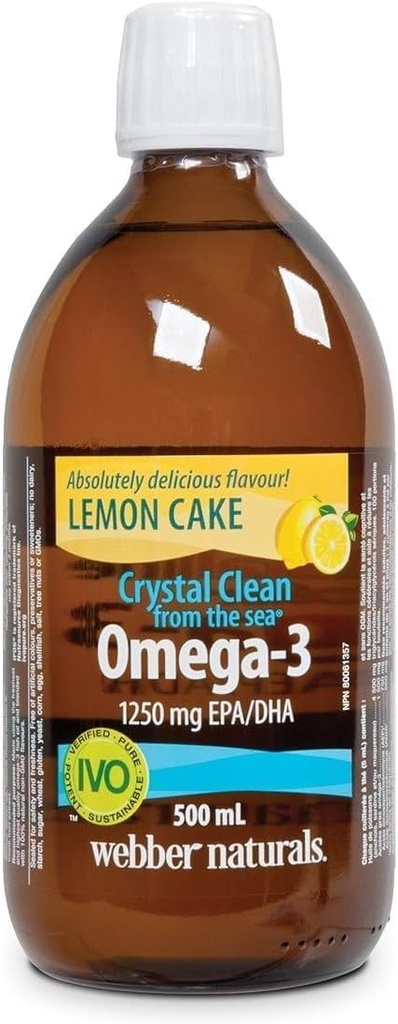 Webber Ocean Pure Omega- 3 Liquid Fish Oil - Lemon Cake 500 ml