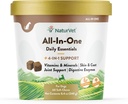 Allavent Allavent-One Dog Suplemen - untuk Dukungan Gabungan, Divalry, Skin, Coat Care - Dog Multivitamin dengan Mineral, Omegaga- 3, 9 - Free Vitamin untuk Anjing - 60 Soft Chews