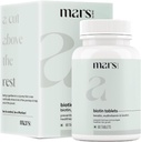 mars by GHC Bearin Biotin, Promotes stronger & Thicker Beard Growth, powered with Vitamin A, Vitamin E, Vitamin B7, Kertin & Amino Acids 124; 100% Vegan 60 Count (Paket 1)