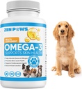 Omega 3 Fish Oil for Dogs - 180 Count Tablet Treats - Membantu Shedding, Skin Allergy, Itch dan Dry Skin Relief, Hot Spots - Gabungan Kesehatan - Skin and Coat Supplemen - Salmon Oil - Duck Flavor