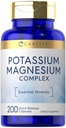 Carlyle Potasium Magnesium Suplemen 124; 200 Count 124; Non- GMO & Gluten Free Complex