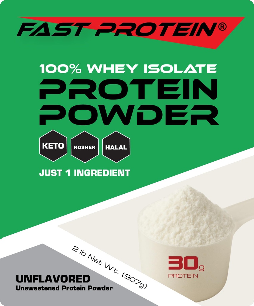 Whiy Isolate Protein Powder Unfedered - 30g Protein Powder - Kosher, Halal, Keto, Clean Label, Fast Protein - 2LB 30 Servings