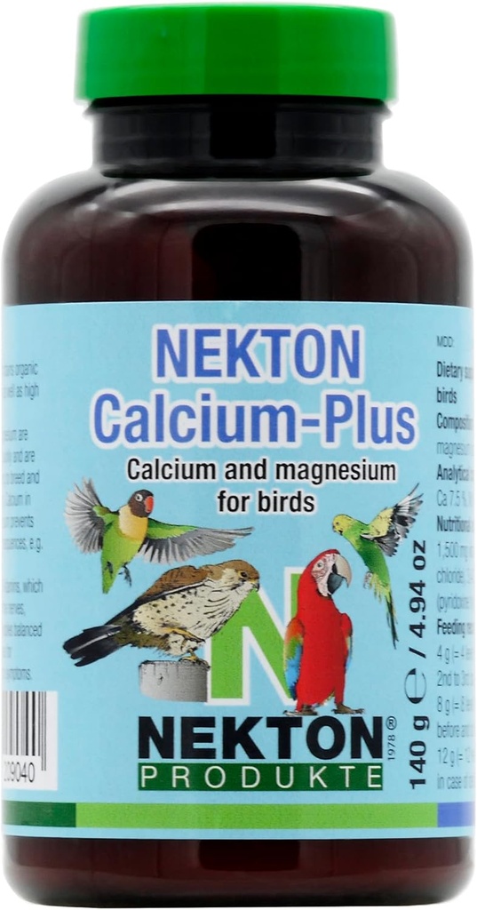 Nekton Kalsium Plus - Kalsium dengan Magnesium & Vitamin, Putih, 140g / 5 oz