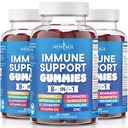 8 kali dalam 1 Imune Dukung Booster Tambahan dengan Astragalus Root, Vitamin C dan Zinc 50mg, Vitamin D 5000 IU, Quercetin & Bromelain (8 dalam 1 Gummies (Paket 3)