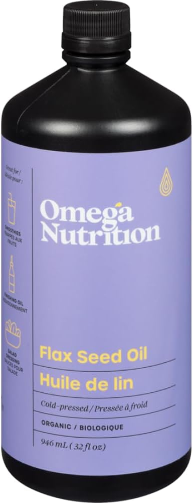 Omega Nutrition Flax Seed Oil, 32- Ounce