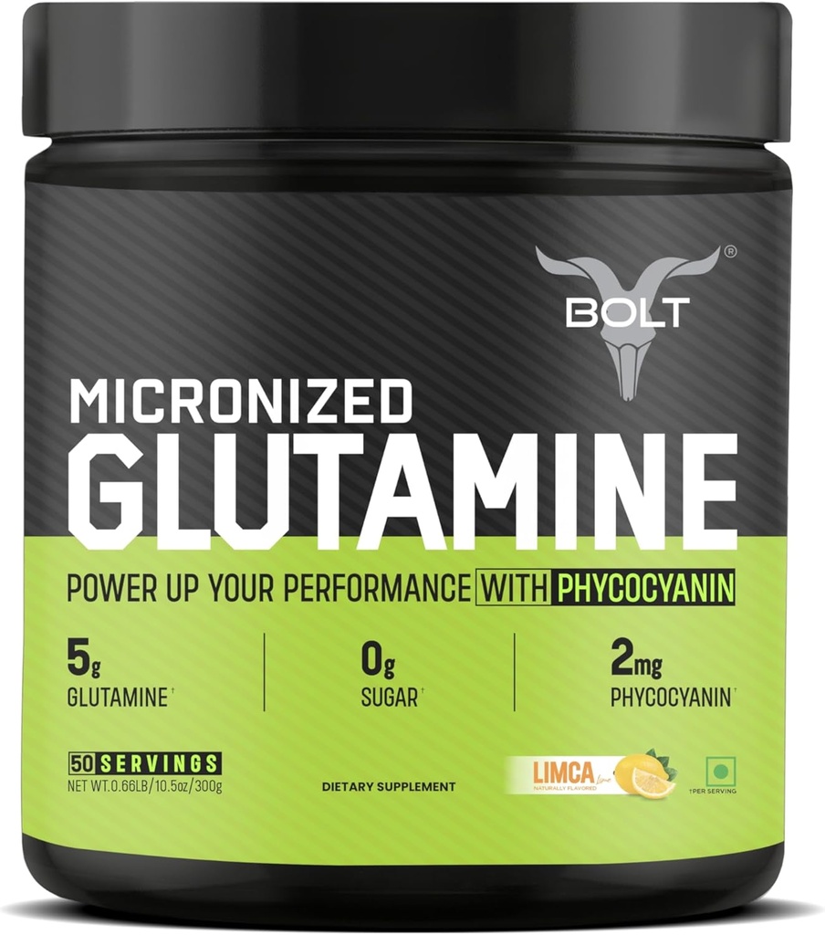 Micronized Glutamine Powder (50 Pelayan, Limca Lime)