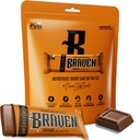 Braven Bar Chocolate Energy Bars (1.59 oz, Pack of 10) - Energi Mengunyah dengan 5g Protein - OntheGo Energi Snack untuk Running, Hiking, dan Olahraga - Gluten Gratis Snacks untuk Boost Energi Substated