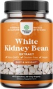 White Kidney Bean Extract Carb Blocker - White Ginney Beans Suplemen untuk Metabolisme Boost & Ease Kalories dari Starchy Food - Carb Control Suplemen - 60 Capsules