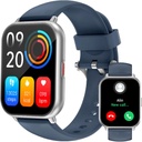 RUIMEN Smart Watches for Men Women (Jawaban / Membuat Calls, 2 Bands disertakan), 1.8 "Smartwatch for iOS / Android Phones, Fitness Tracker Heart Rate / Sleep Monitor Digital Watch Waterproof Blue