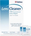 Safetec Lens & Eyeglasses Cleaning Wipes, Pre-Moistened Wipes (2 Pack of 100ct Box - 200 Clothes Cleaning)