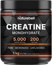 NatureBell Creatine Monohydrate powder 1.000g, 5000mg Per Serving, 200 Serving (2.2 lb)