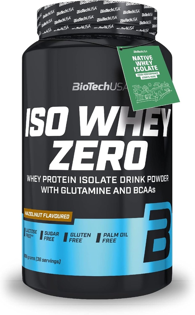 Isowhey Zero LACTOSE Hazelnut 908G oleh BiotechUSA