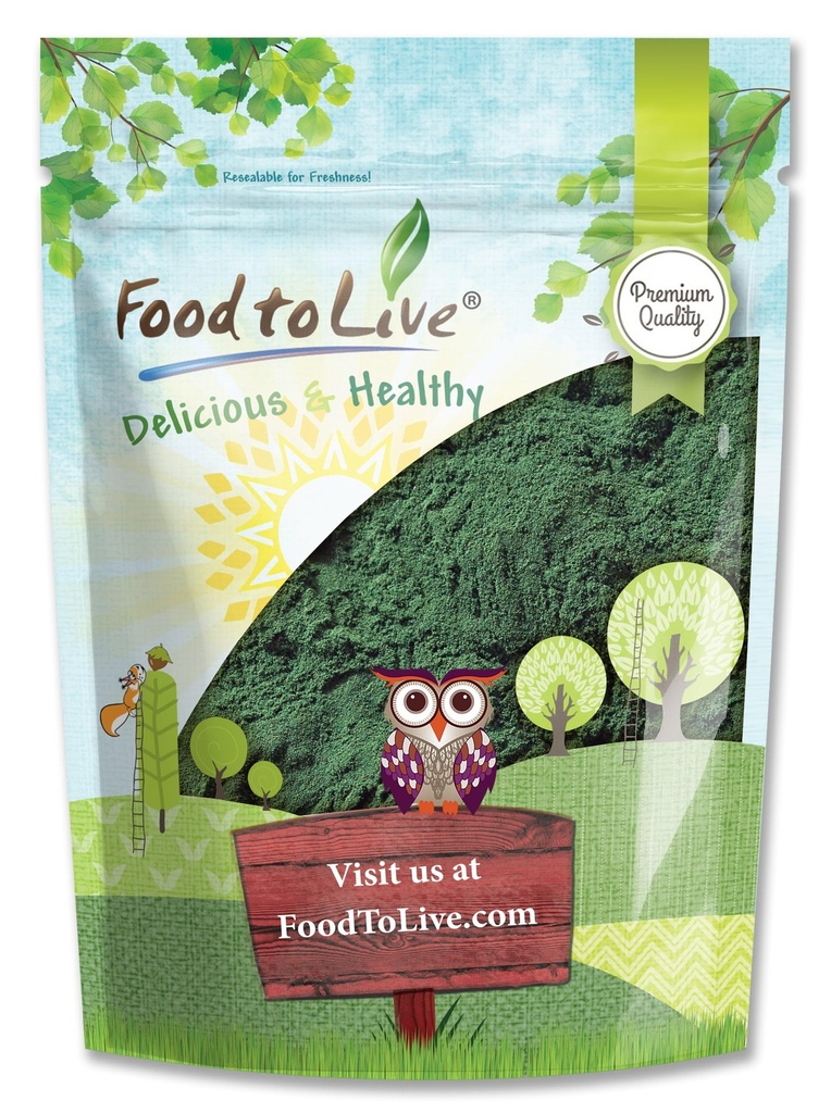 Makanan untuk Powder Hidup Chlorella, 2 Poundster- Kosher, Algae Hijau Raw, Vegan Superfood, Bulk, Murni Vegan Protein Hijau, Kaya dalam Vitamin dan Mineral, Hebat untuk Minuman, Teas dan Smoothies
