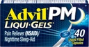 Advil PM Reliever Pain and Nighttime Sleep Aid, Obat Nyeri dengan Ibuprofen for Pain Relief dan Diphenhydramine Citrate untuk Bantuan Tidur - 40 Caplets Coated
