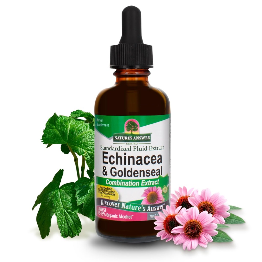 Nature 's Respon Echinacea & Goldenseal with Organic Alkohol, 2 - Fluid Ounces
