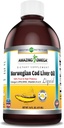 Amazing Omega Norwegia Liquid Oil £124; 16 Oz 124; 1625Mg Omega -3s, DHA, EPA per Serving 124; Fresh Lemon Flavor 124; Non-GMO 124; Gluten-Free 124; Dibuat di Amerika Serikat