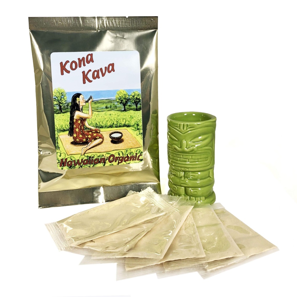 Kona Kava Instant 30% Kavaltone Kava Minum Singles - Tropical - 6 Pack