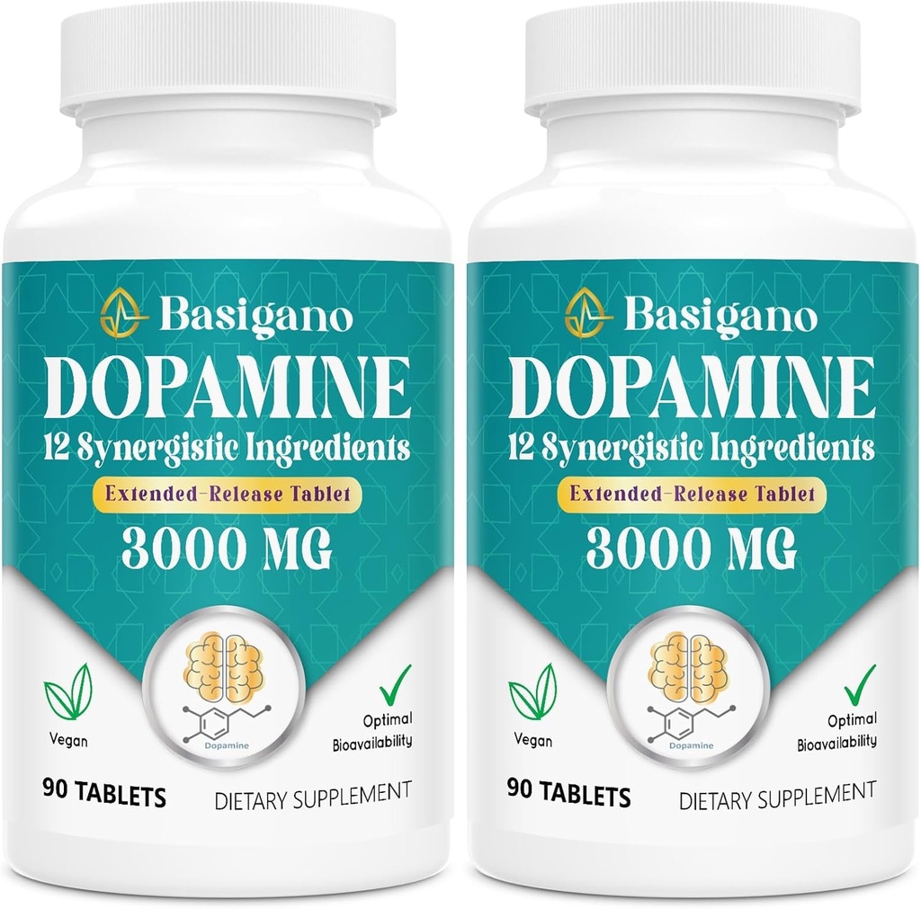 Suplemen Dopamin Natural - Gluten- Free - 90 Tablet (Paket 2)