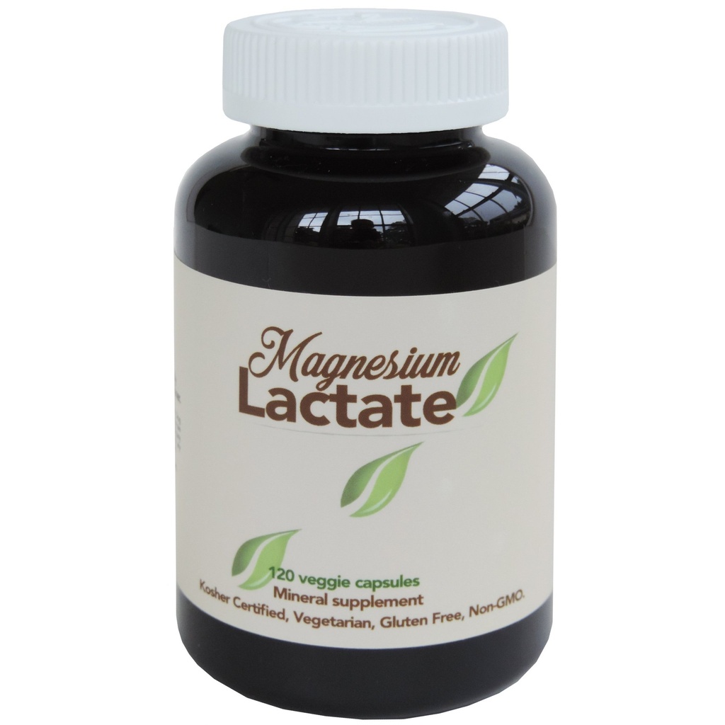 Magnesium Lactate 500 mg per Serving, 120 Easy to Swallow Small Vegetarian Capsules. Bebas Gluten. Formulasi yang sangat tersedia. Absorpsi tinggi. Dibuat di Amerika Serikat.