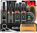 XIKEZAN Beard Kit for Men Grooming & Care Set w / 2 Pack Beard Serum, Wash, Oil, Balm, Comb, Brush, Gunting, Bag, EBook, Unik Hadiah Ulang Tahun Untuk Pria-Nya Suami Saudara Penjual Natal Stuffers